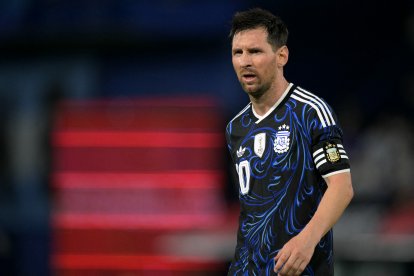 Leo Messi, durante un juego con la selección argentina. Marzo de 2026