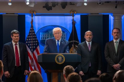 Donald Trump, el día que la Corte Suprema anuló su política arancelaria. Febrero de 2026