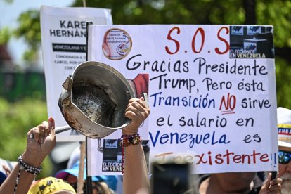 Protestas en Caracas por la crisis económica que azota al país.