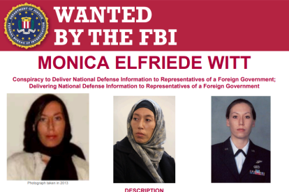 Mónica Witt, exagente de Estados Unidos buscada por el FBI.