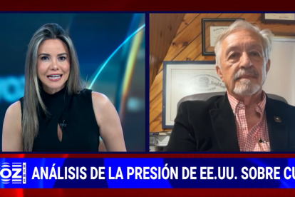 El coronel retirado Eric Rojo en Voz News, con Karina Yapor