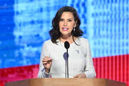 Gretchen Whitmer en la DNC de 2024/ Mandel Ngan