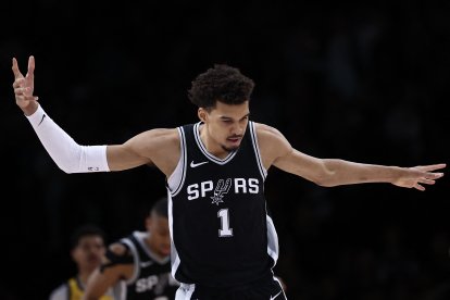 Victor Wembanyama, durante un partido de los San Antonio Spurs en 2025