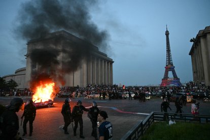 Disturbios en París (Francia) tras la victoria del PSG en la UEFA Champions League 2025-2026