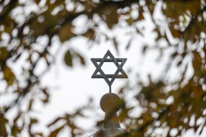 A Star of David is seen on a tower of the synagogue (Files)