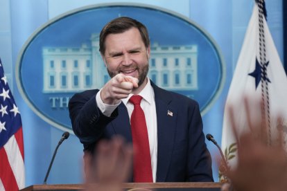El vicepresidente JD Vance este jueves en la Casa Blanca.