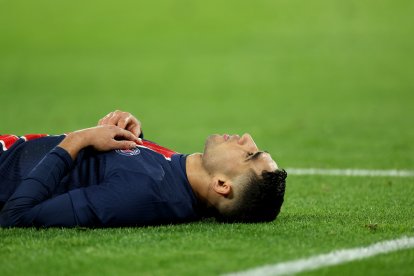 (Archivo) El jugador marroquí del Paris Saint-Germain Achraf Hakimi.