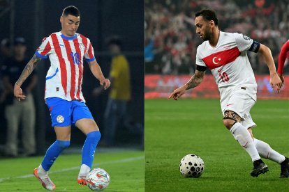 Una imagen de Miguel Almirón y Hakan Çalhanoğlu