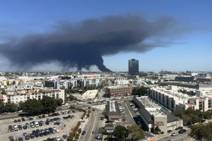 Imagen del incendio en Boyle Heights