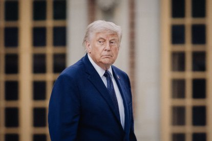 Donald Trump President of the United States of America US on his arrival ahead of a dinner with the President of the French Republic and his wife organised to celebrate the 250th anniversary of the independence of the United States at the Chateau de Versailles in Versailles France on June 17, 2026. (Photo by Bastien Ohier / Hans Lucas via AFP)
