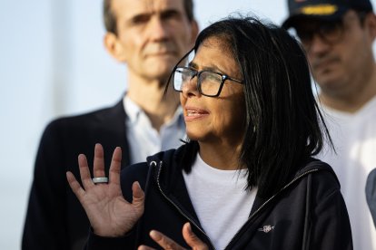 Delcy Rodríguez en La Guaira.