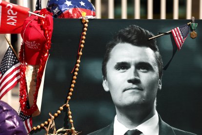 Memorial en honor a Charlie Kirk.
