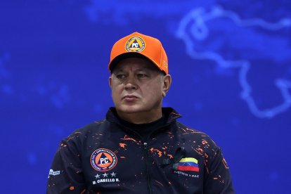Diosdado Cabello, sobre quien pesa una recompensa de 25 millones de dólares impuesta por el Departamento de Estado.