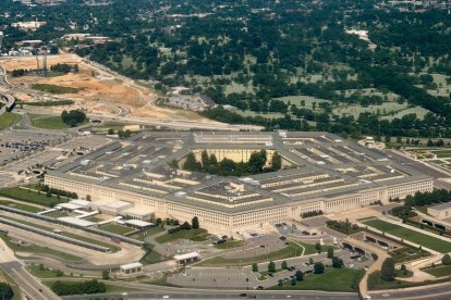 Vista aérea del Pentágono, sede del Departamento de Defensa de Estados Unidos, en Arlington, Virginia