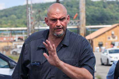John Fetterman en Clairton, Pensilvania/ Rebecca Droke