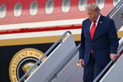 Donald Trump en la Base Conjunta Andrews, en Maryland/ Saul Loeb
