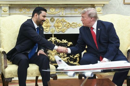 El presidente Donald Trump y el primer ministro iraquí Ali al-Zaidi, en la Casa Blanca, el 14 de julio de 2026.