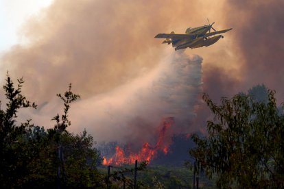 Imagen de los incendios en España y Francia