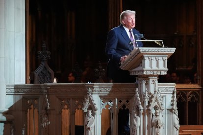 Donald Trump en la Catedral Nacional de Washington DC/ Alex Brandon