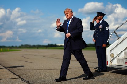 El presidente Donald Trump llegando a Morristown, New Jersey, este 31 de julio de 2026.