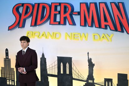 Tom Holland en la alfombra roja del estreno de 'Spider-Man: Brand New Day' en el Reino Unido, el 29 de julio de 2026.