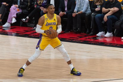 Russell Westbrook #0 de LA Lakers (Archivo)