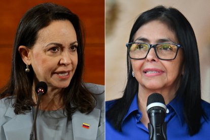 María Corina Machado y Delcy Rodríguez.