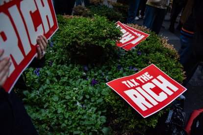 Concentración frente a la oficina de la gobernadora Kathy Hochul en Manhattan