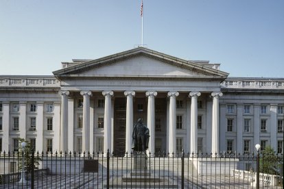 El edificio del Departamento del Tesoro, en Washington DC.