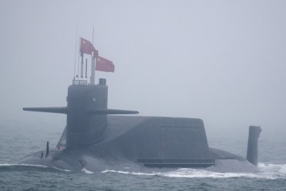 A new type 094A Jin-class nuclear submarine Long March 10 of the Chinese People's Liberation Army (PLA) Navy