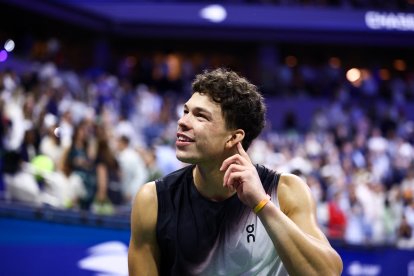 Ben Shelton after defeating Frances Tiafoe/ Charly Triballeau