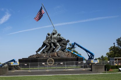 El monumento de Iwo Jima en Arlington, Virginia.