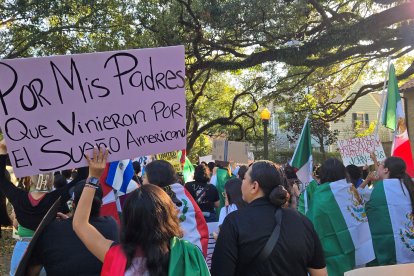 Personas inmigrantes marchan por el 'Sueño Americano' en EEUU