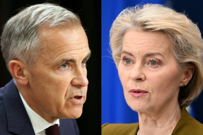 Primer Ministro canadiense Mark Carney y la Presidenta de la Comisión Europea Ursula von der Leyen