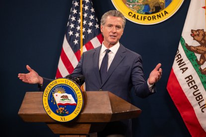 El gobernador de California, Gavin Newsom.