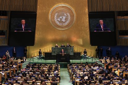 El presidente estadounidense Donald Trump se dirige a la 81.ª Asamblea General de las Naciones Unidas