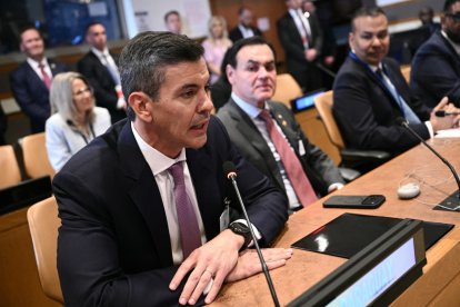 215
El presidente de Paraguay, Santiago Peña, participa en una reunión del "Escudo de las Américas"
