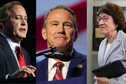 Ken Paxton, Jon Husted y Susan Collins/ Ronaldo Schemidt, Bryan Dozier y Alex Wroblewski