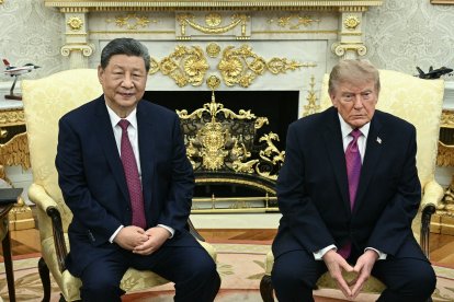 Donald Trump y Xi Jinping en la Casa Blanca