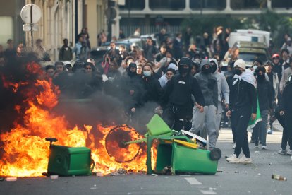 Protestas cerca de la Place de la Nation, en París