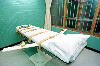 La "cámara de la muerte" de la Unidad de Huntsville del Departamento de Justicia Penal de Texas