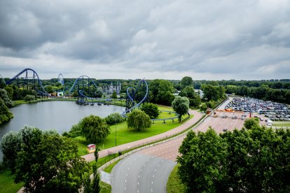 Imagen de una montaña rusa de Six Flags