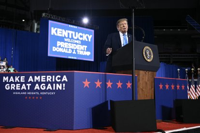 Donald Trump en Highland Heights, Kentucky/ Brendan SMIALOWSKI