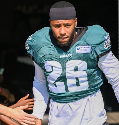 Saquon Barkley (Philadelphia Eagles), tras un entrenamiento