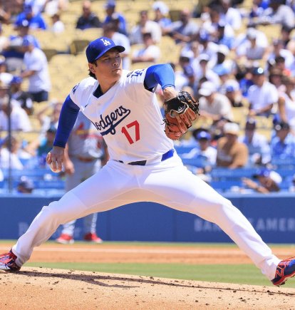 Shohei Ohtani, durante un juego con los Dodgers de Los Angeles