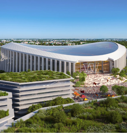 Render del futuro estadio de los Commanders