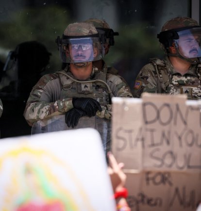 Protesta contra agentes de ICE en Los Ángeles/ Etienne Laurent