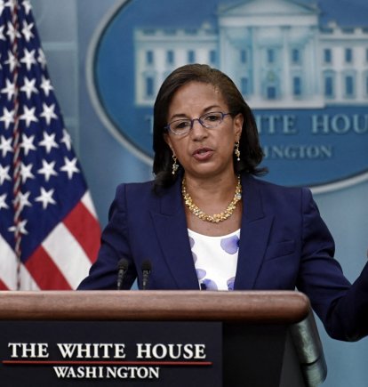 Susan Rice, habla durante la conferencia de prensa diaria en la Casa Blanca en Washington, DC, el 24 de agosto de 2022.