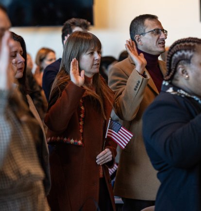 Ceremonia de naturalización de inmigrantes en EEUU