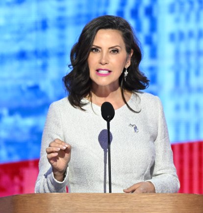Gretchen Whitmer en la DNC de 2024/ Mandel Ngan
